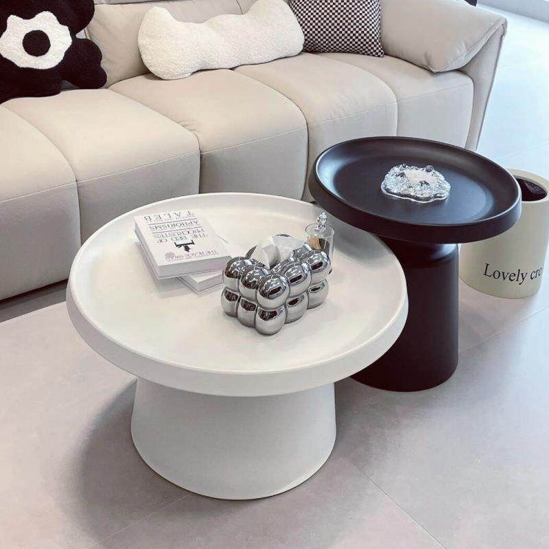 奶油公寓北欧茶几客厅家用小户型简约网红铁艺现代圆形马提尼民宿