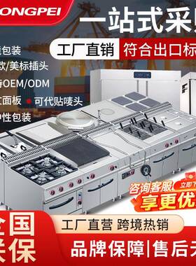东沛商用立式燃气4头煲仔炉熄火保护大功率猛火煤气灶餐厅组合炉