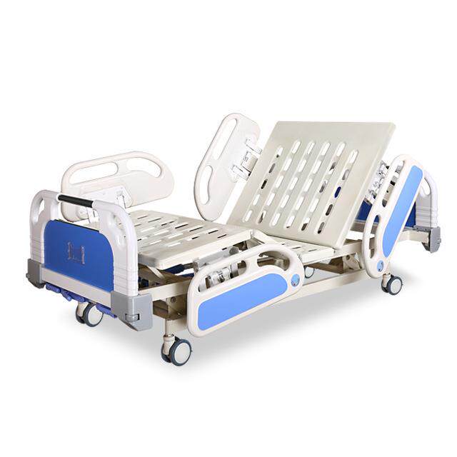 摇柄病床双摇护栏升降养老院护理床起背抬腿升降手摇三功能床