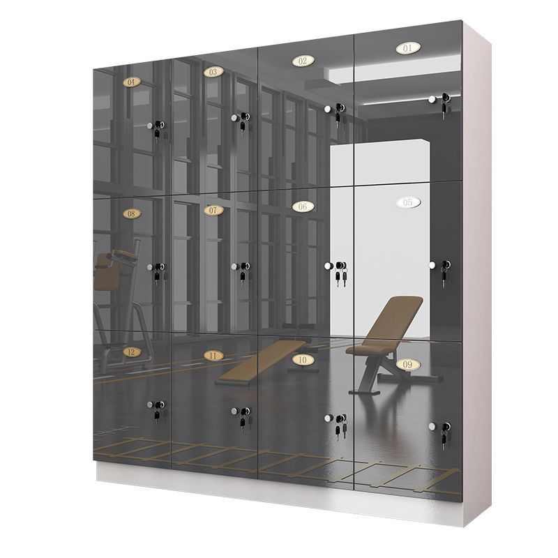 存健身房瑜伽带馆更衣柜包锁理发店美容院柜木质柜子美发店储物柜