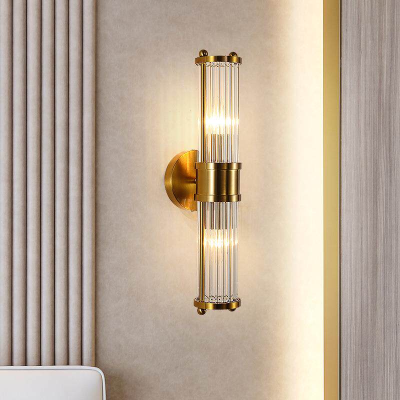 现代轻奢风水晶壁灯客厅电视墙背景墙壁灯床头灯后现代过道走廊灯