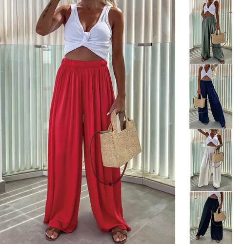 Pocket wide leg pants for women 口袋阔腿长裤女