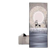 轻奢现代简约艺术玻璃客厅入户门玄关屏风隔断卧室卫生间半墙遮挡