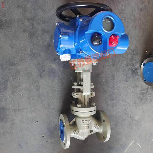 J941H-40C DN100调节型电动截止阀 WCB法兰式电动铸钢阀门 AC380V