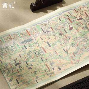 晋礼山西文创五台山打卡集章插画折页本手账本手写本旅行手册