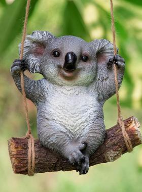 户外树脂小猪考拉挂件可爱花园庭院装饰摆件动物雕塑工艺王之