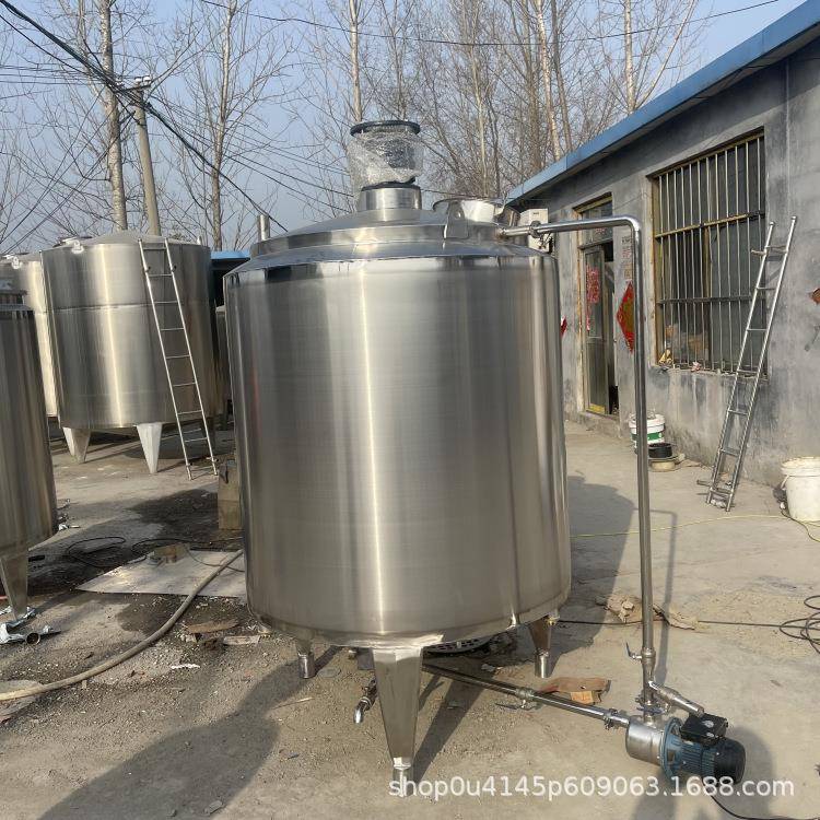 2吨洗衣液搅拌罐黏性大高功率混合均匀搅拌釜外循环泵混合罐