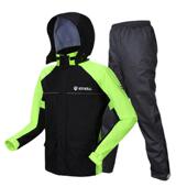 防水拉链反光雨衣防暴雨分体式 骑行外卖骑手防渗防雨服男 全身套装