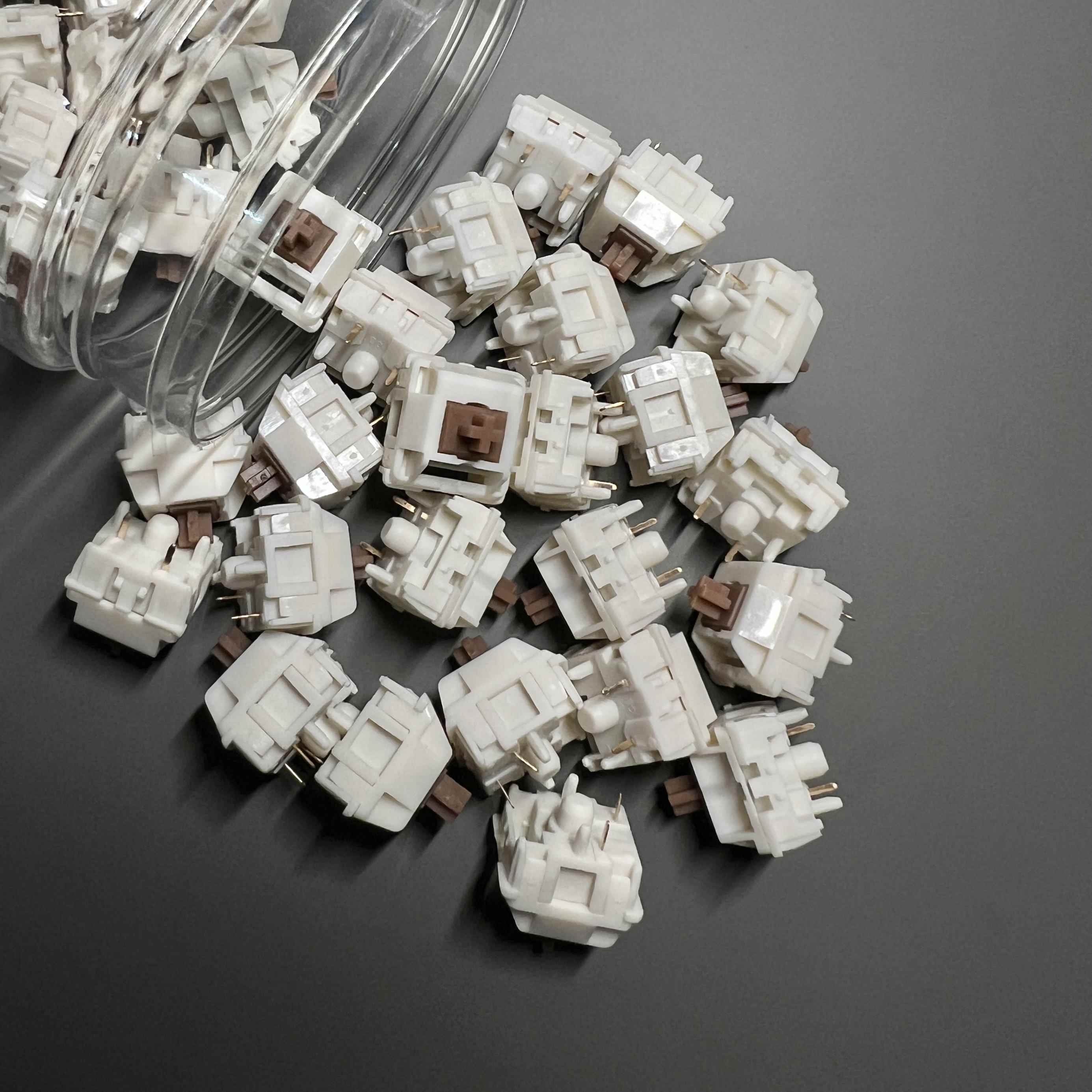 焦糖布丁轴 手工精厚润机械键盘轴体HMX 客制化hifi麻将音闷声优