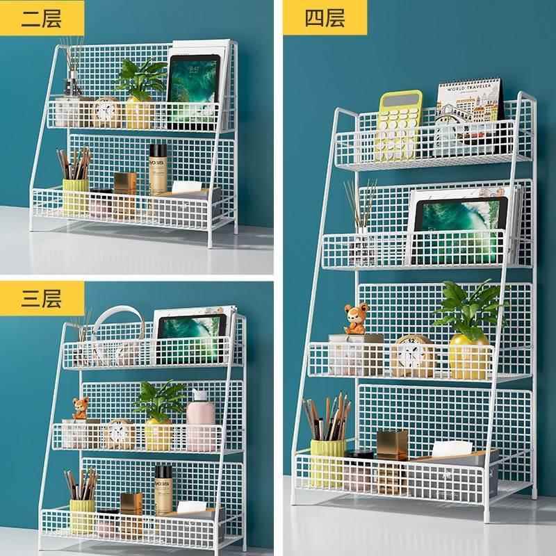 办公桌书架书桌架子桌面桌上收纳架双层桌子上放的餐桌多层置物架