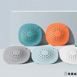 浴室去水隔头发毛发收集器浴缸头发防堵神器厕所防头发堵漏塞硅胶
