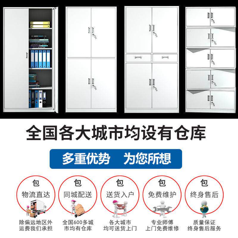 钢制办公铁皮文件柜资料档案柜凭证柜书柜带锁储物柜矮柜更衣柜子