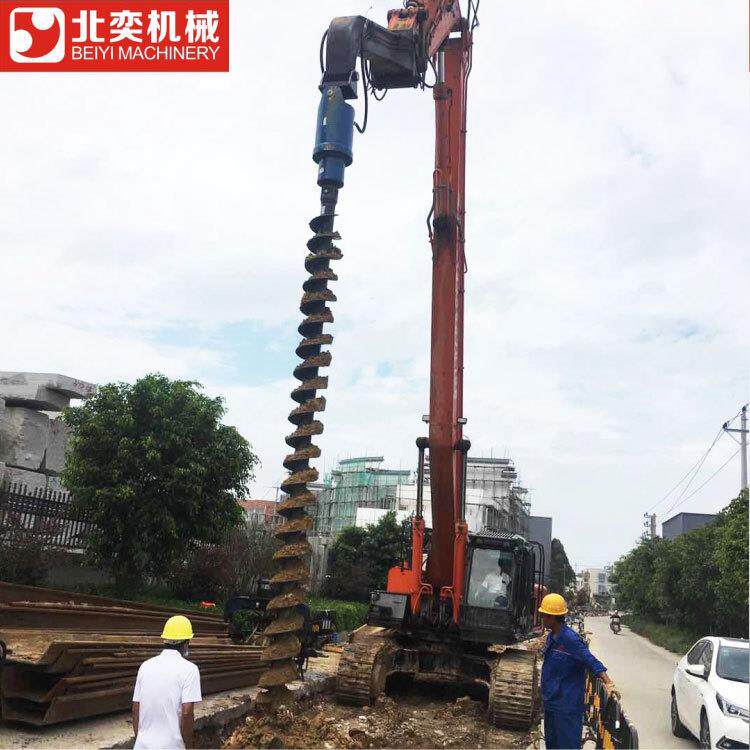 500mm钻孔打机桩机挖钻孔专用的叶螺旋钻机片板钢桩引孔钻机