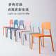 北欧简约塑料椅子家用餐椅成人休闲创意书桌椅懒人带靠背凳子网红