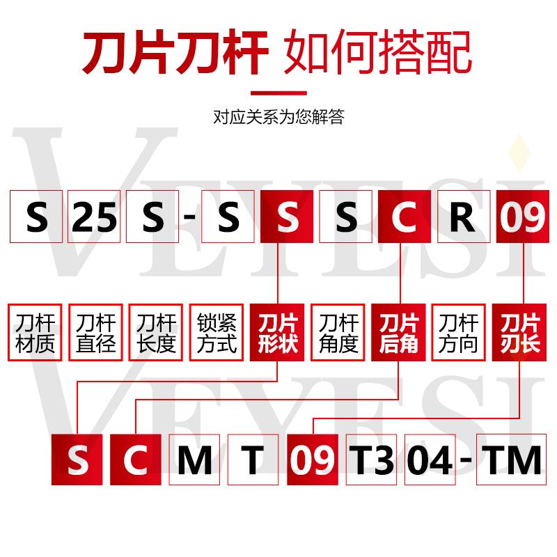 数控内孔刀杆 45度S12M/20R-SSSCR09螺钉式车通孔倒角镗刀杆刀具