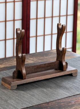 立式大号镇宅鸡翅木宝剑架实木刀架客厅摆件剑托多层木质展览架