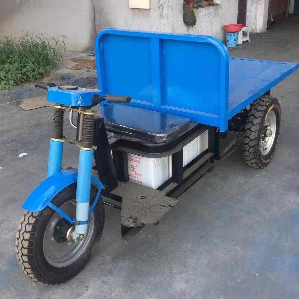 热销电动三轮装窑车 座驾充电式拉砖拉坯车 砖厂拉砖平板载砖车
