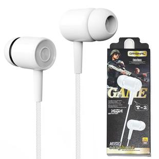 入耳式线控有线耳机立体电声重低音3.5m游m直1插型圆头戏耳脑塞