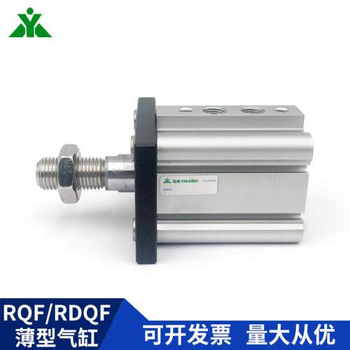RQF63/RDQF63-30-35-40-45-50-75-100-M带上法兰板气缓冲薄型气缸