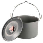 野外钓鱼煲汤锅 露营野炊汤锅 热卖 户外用品4L野营吊锅单锅