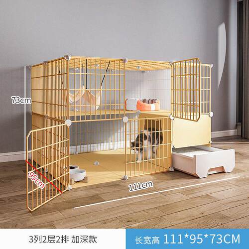 带一体家用室内盆咪大屋猫别墅自由空间笼砂子厕所