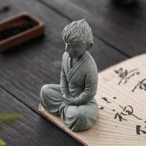 禅意孙悟空修得正果茶宠摆件国潮齐天大圣美猴王家居客厅桌面装饰