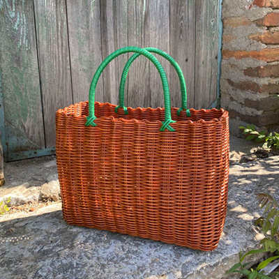 2024新款购物篮采摘篮买菜篮子ins洗澡篮手提挂篮袋沙滩包野餐篮