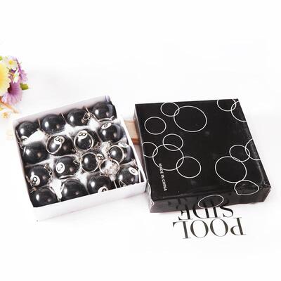 Unique Creative Large Billiard Keychain Black 8 Ball Keyring