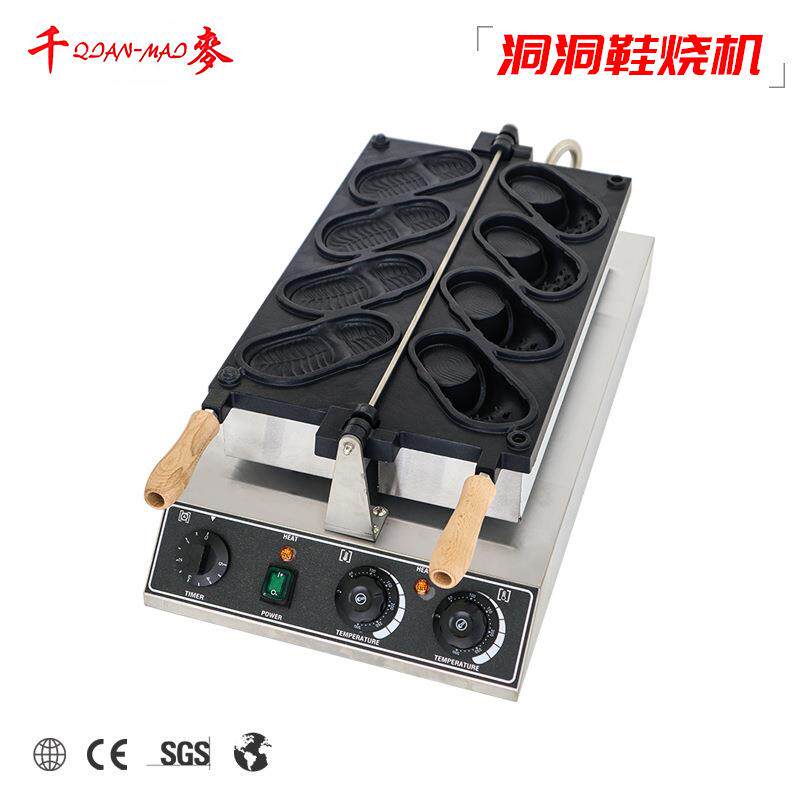 网红洞洞鞋鸡蛋仔机器商用电热拖鞋烧机器洞洞鞋面包烧机