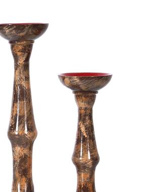 新中式中古侘寂风油画烛台蜡烛安静手绘几何的抽象摆件书房卧室