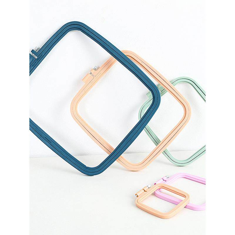 方形绣绷diy刺绣工具配件莫兰迪马卡龙色系彩色绣花绷十字绣花圈,居家布艺,其他/配件/DIY/缝纫,淘宝优惠券,粉丝福利购,淘宝优惠卷