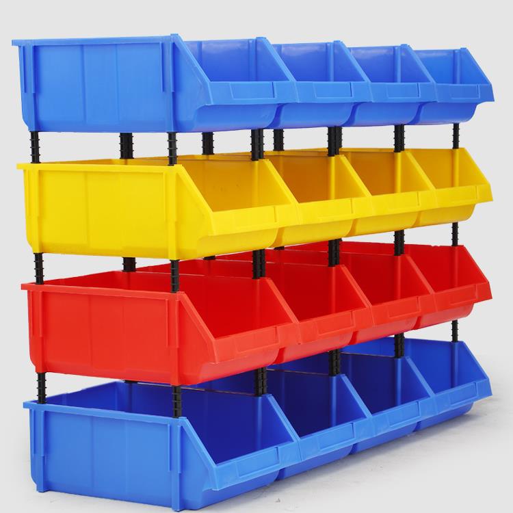 斜口零件收纳盒组合式仓库货架五金配件螺丝分类塑料工具箱物料盒