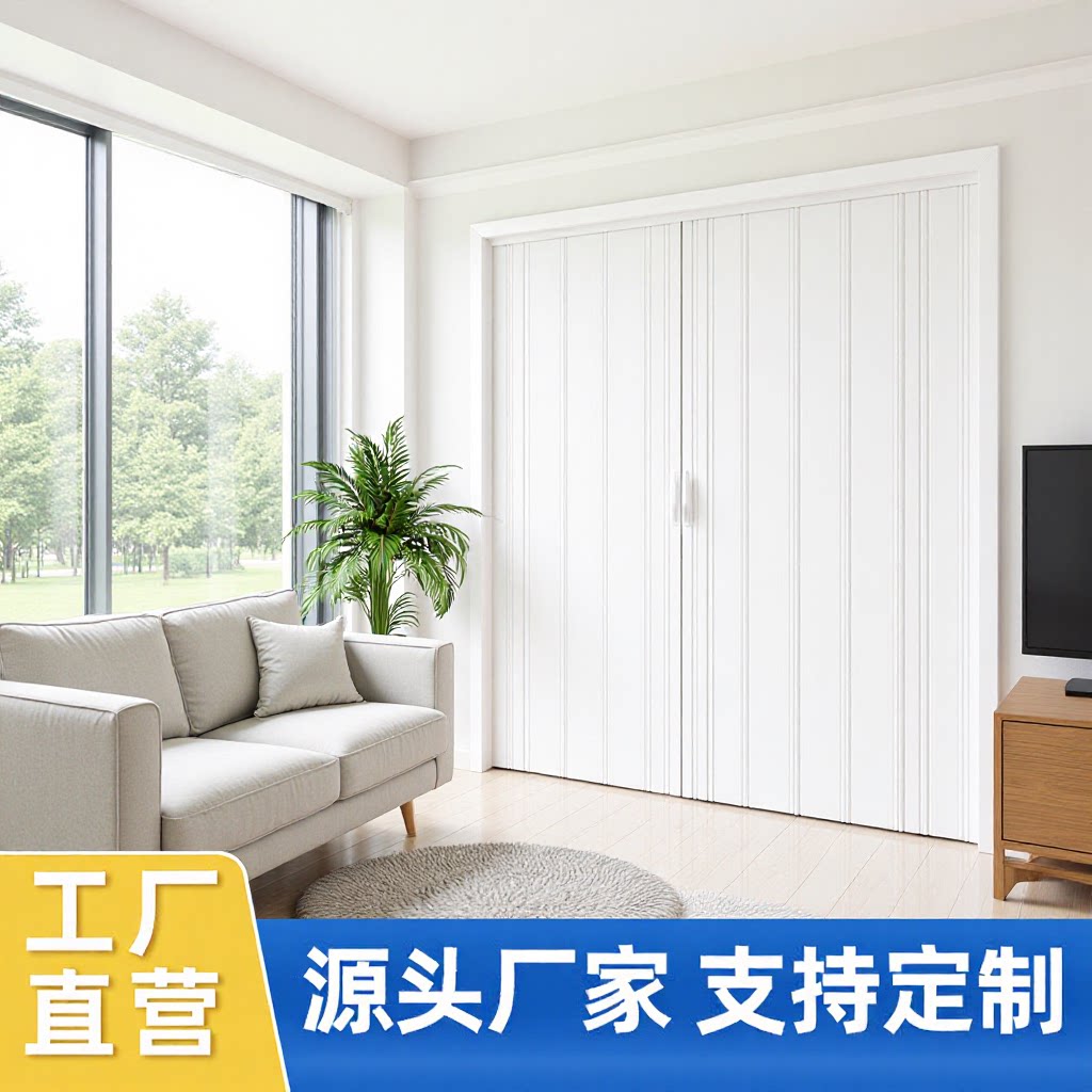 铝合金无轨免打孔折叠隔断门
