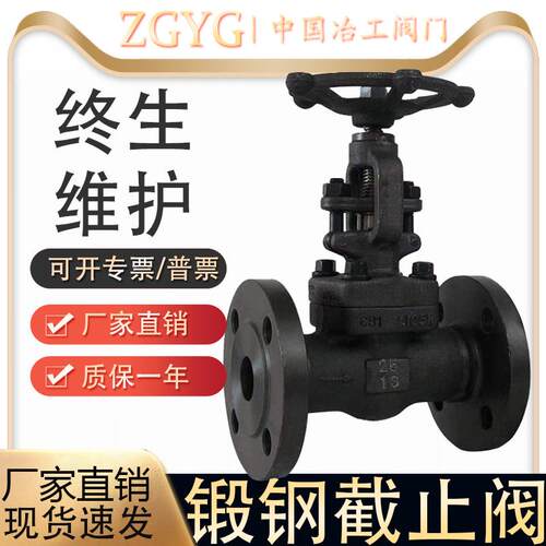 锻钢法兰截止阀 高温高压蒸汽阀门 J41H手动阀门 A105材质