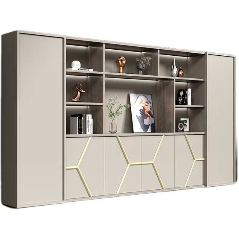 现代简约文件柜办公室背景柜木质储物柜靠墙档案柜书房文件柜