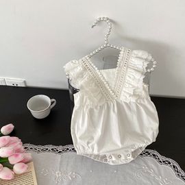 百天宝宝白色森系衣服夏季婴儿，包屁衣女宝，满月百岁周岁宴公主礼服