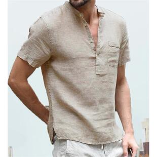 shirt linen men cotton Cotton anti and