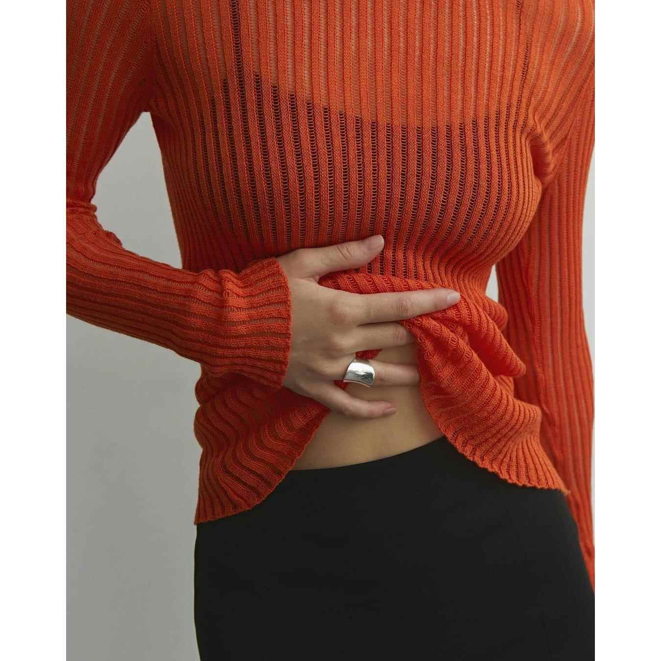 european knit sunscreen ups long round neck thin breathable