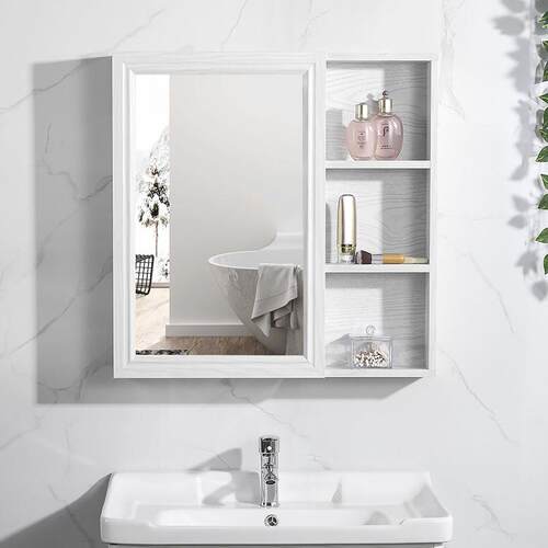 Bathroom toilet mirror cabinet with rack cupboard mirror跨境