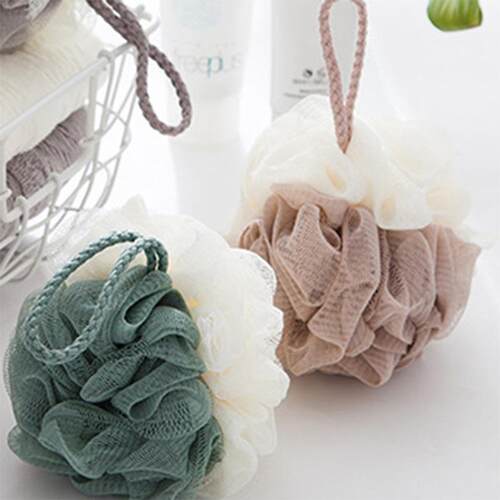 Dual-color foaming net, rich bath ball with patchwork colors