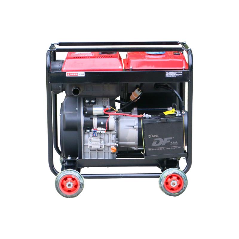 东明单三相同功率柴油发电机220v380v两用7kw小型移动便携式户外