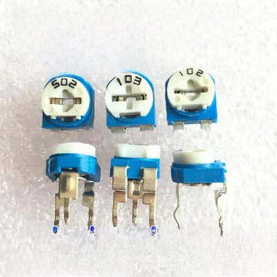 水平Rm065蓝白可调电阻100R-1M 1K 2K 5K 10K 20K 50K 100K电位器
