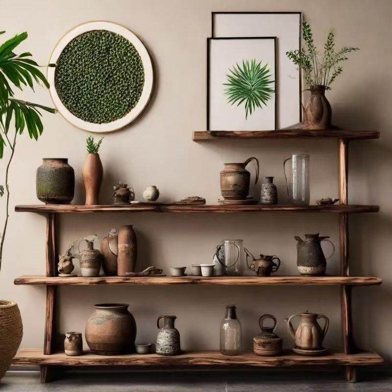 老YGD榆木多木博古架新中式玩文层茶具收纳架复古实创意摆件家具