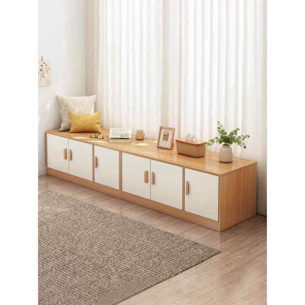 飘窗柜储物柜可坐矮柜储物柜阳台落地柜子置物收纳柜窗边榻榻米柜,住宅家具,飘窗柜,淘宝优惠券,粉丝福利购,淘宝优惠卷