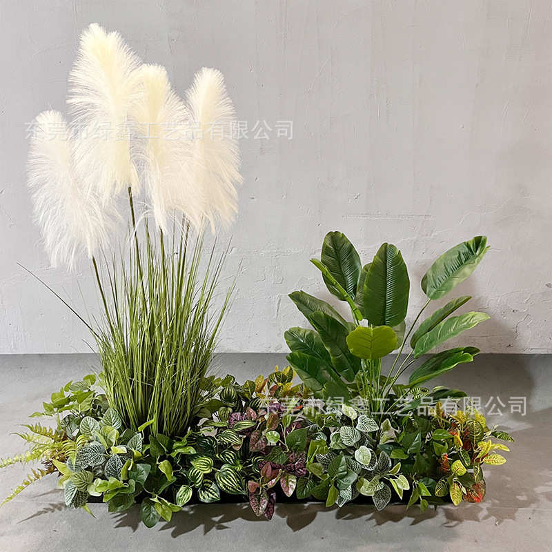 箱绿花造景装饰假绿商场摆件景观植仿生植花隔断槽仿真花植物组合
