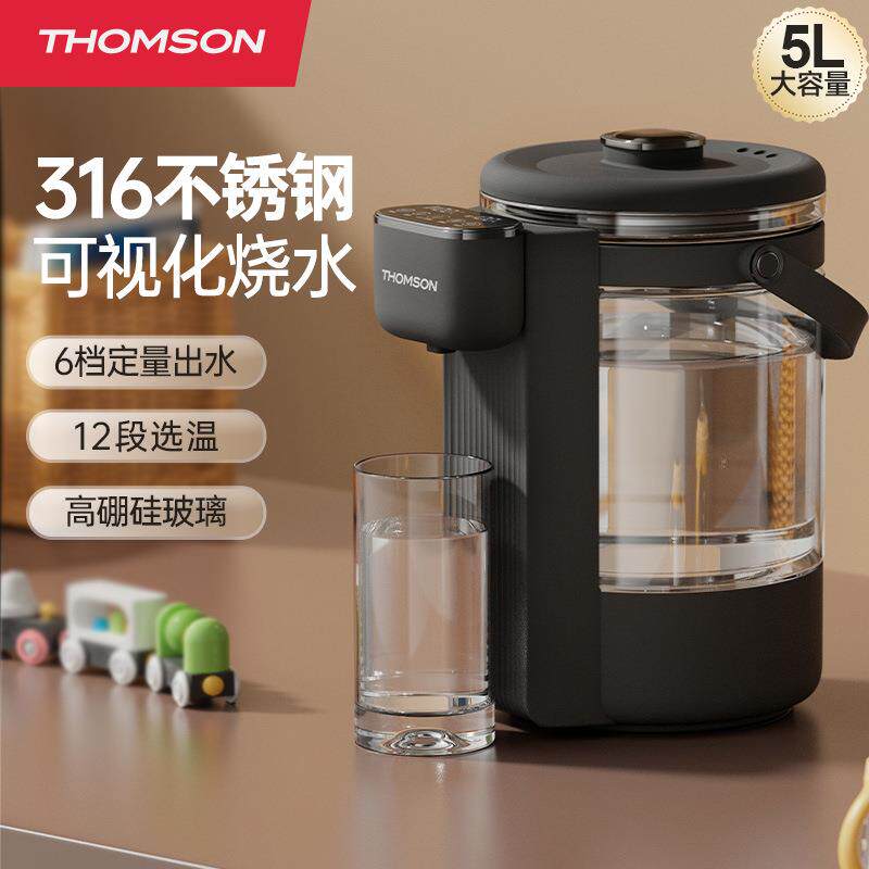 THOMSON汤姆逊智能电热水瓶高硼硅玻璃电热水壶恒温家用自动烧水