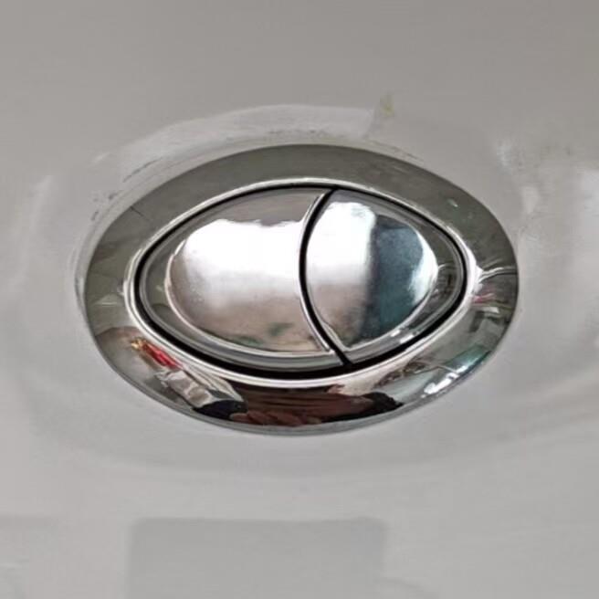 通用型马桶冲水按钮开关坐便器配件 椭圆形水箱按水按键大小双按