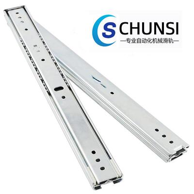 线性滑轨三段抽拉型重载钢型可互锁36mm宽SRR36工业机柜滑轨IDC08