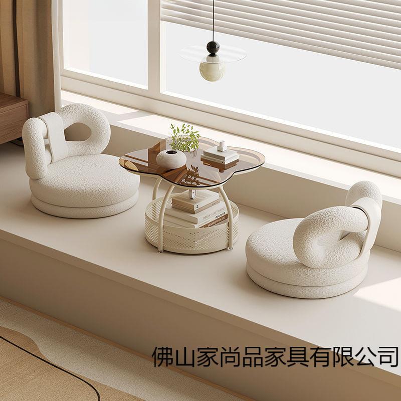 奶油风飘窗小茶几桌子榻榻米边几矮桌简约炕桌炕几卧室阳台飘窗桌