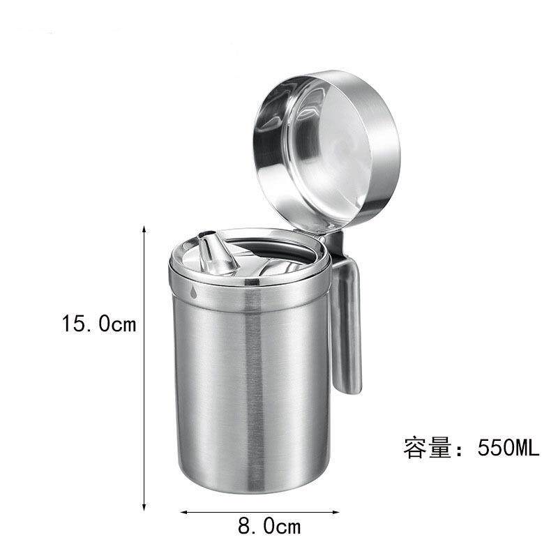 厂家供应不锈钢304油壶防尘防漏油壶家用厨房用品500ML油瓶 油壶